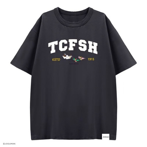 【預購至11/8，12/9陸續出貨】TCFSH遇見JOGUMAN寬版純棉短T_暗夜灰